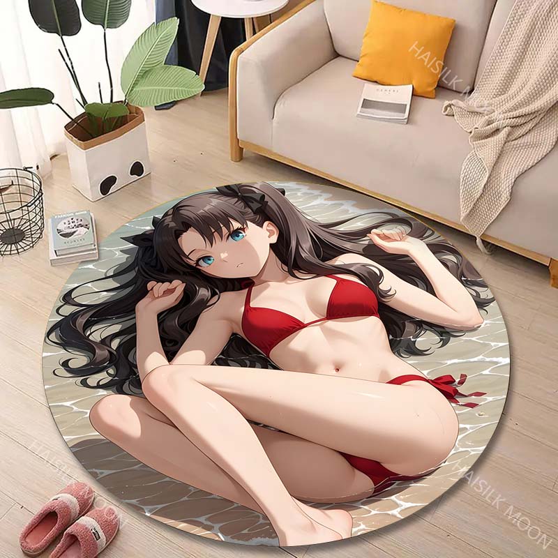 Printing On Commercial - 1 Buah Karpet Bulat Motif Bikini