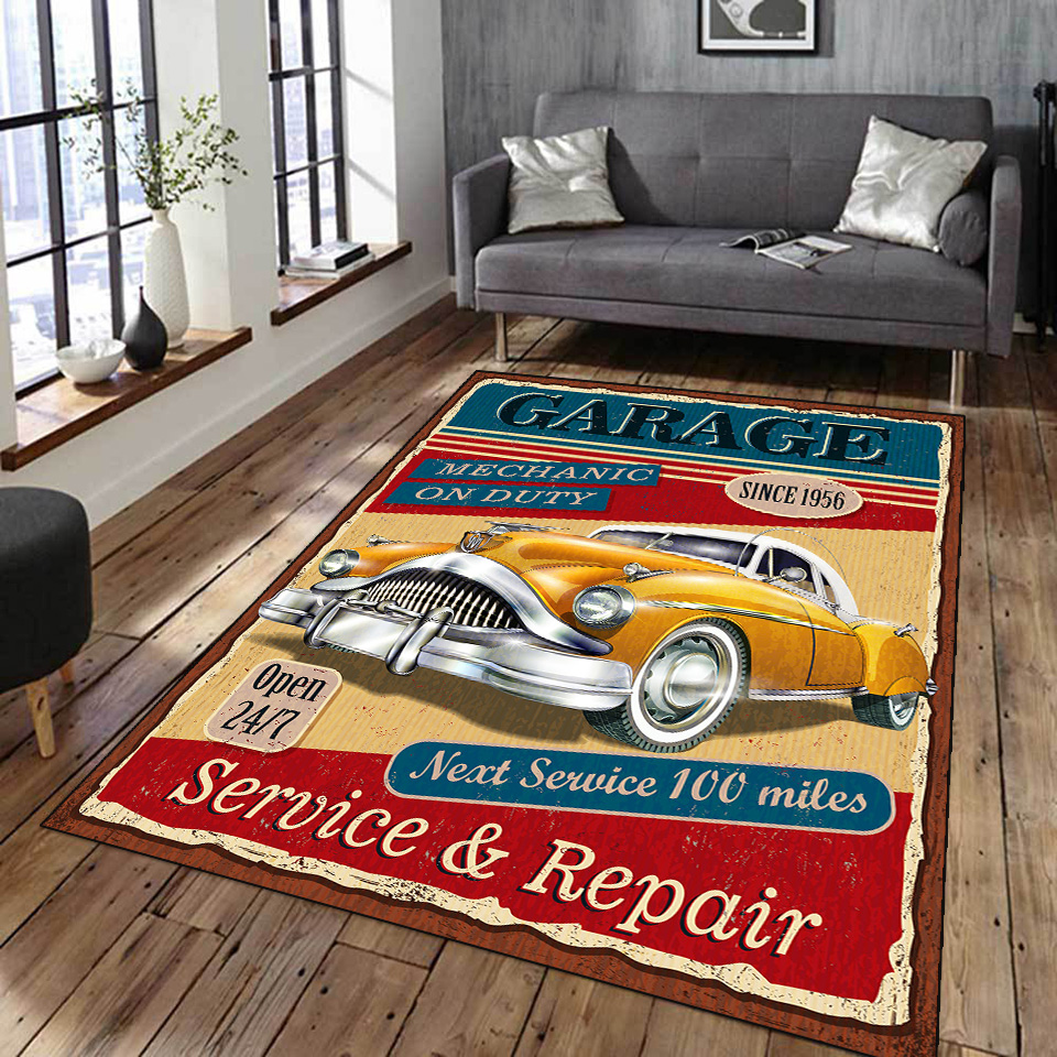 Commercial Printing Services - Karpet Poster mobil sepeda motor klasik