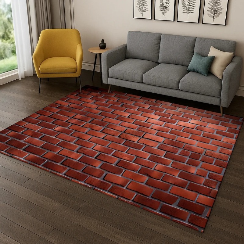 Commercial Wall Printing - Karpet Dinding Bangunan Batu Bata 3D