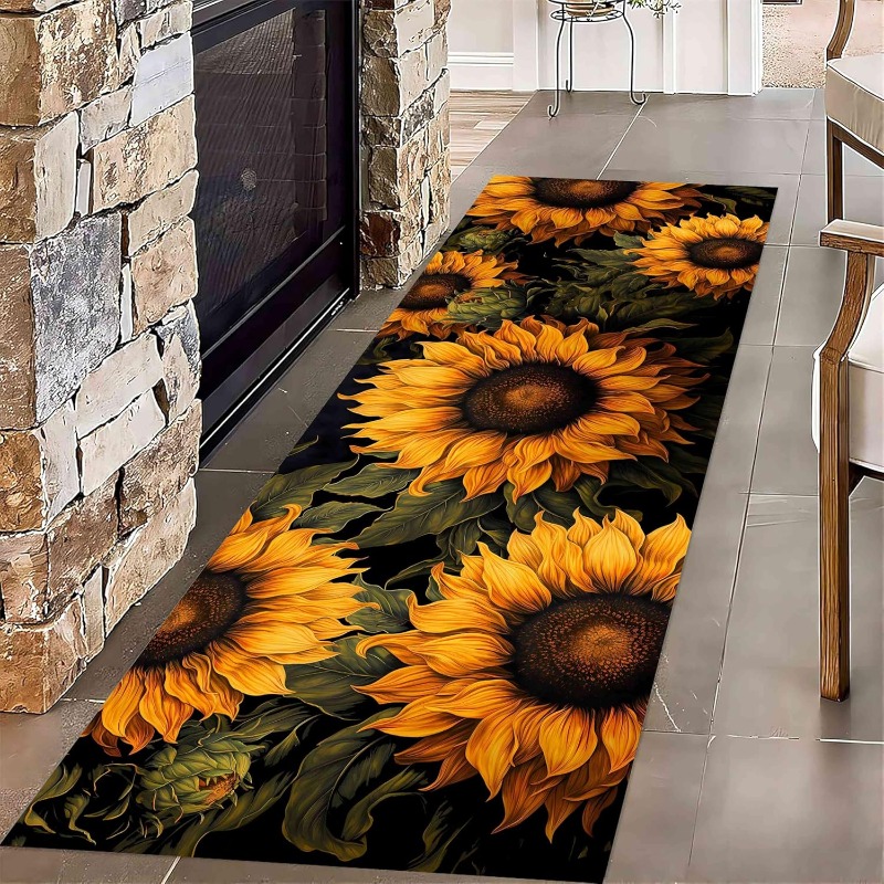 Commercial Printing Services - Karpet Lorong Motif Bunga Matahari 3D
