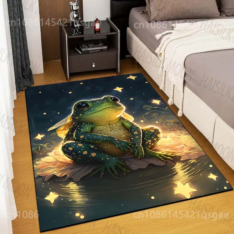 Printing On Commercial - Karpet Cetak Gambar Kodok Duduk di