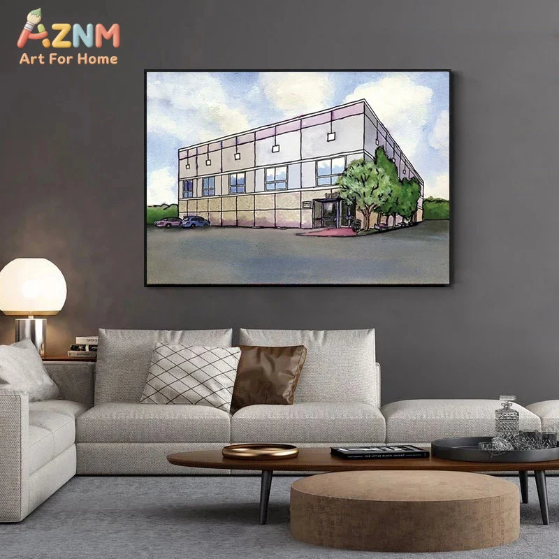 AZNM Seni Dinding Kanvas Lansk - Commercial Wall Printing ulasan dan harga