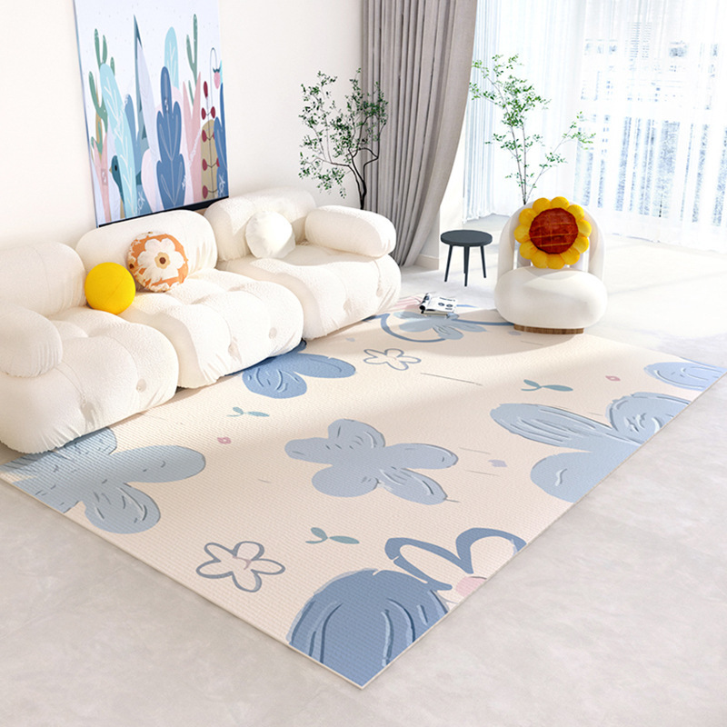 Karpet Motif Bunga Biru Desain - Commercial Printing And Design ulasan dan harga