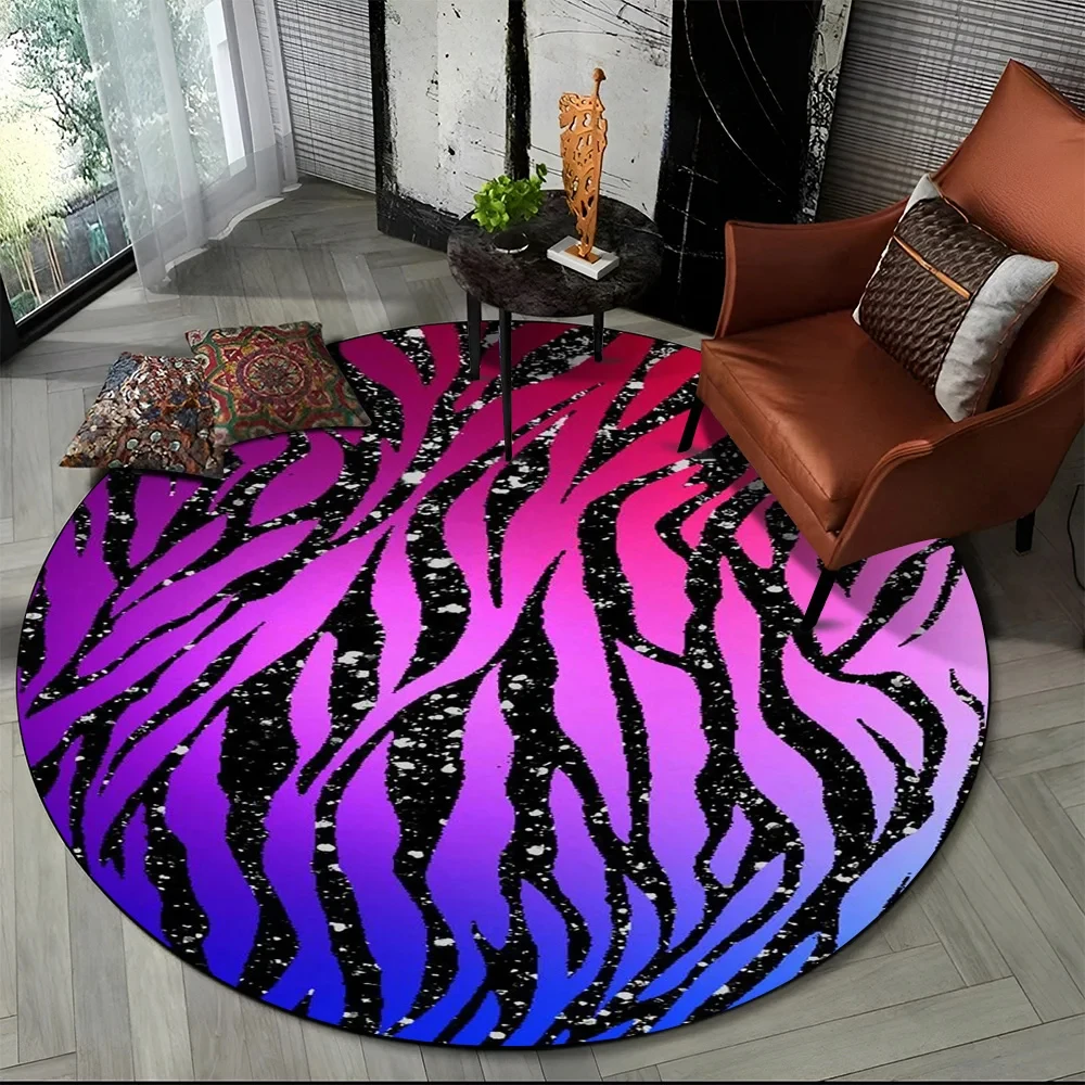 Karpet Bulat Motif Garis Zebra - Commercial Printing Services ulasan dan harga