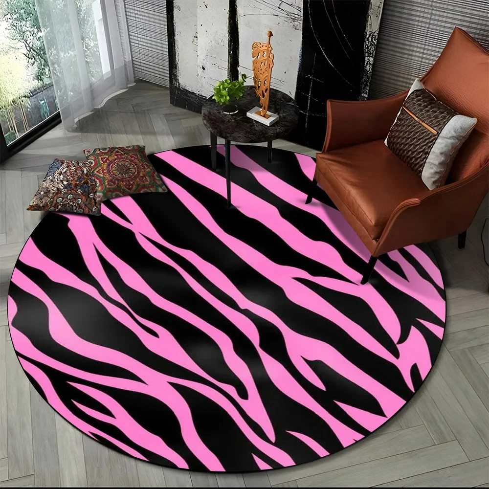 Karpet Bulat Motif Garis Zebra - Commercial Printing Services ulasan dan harga