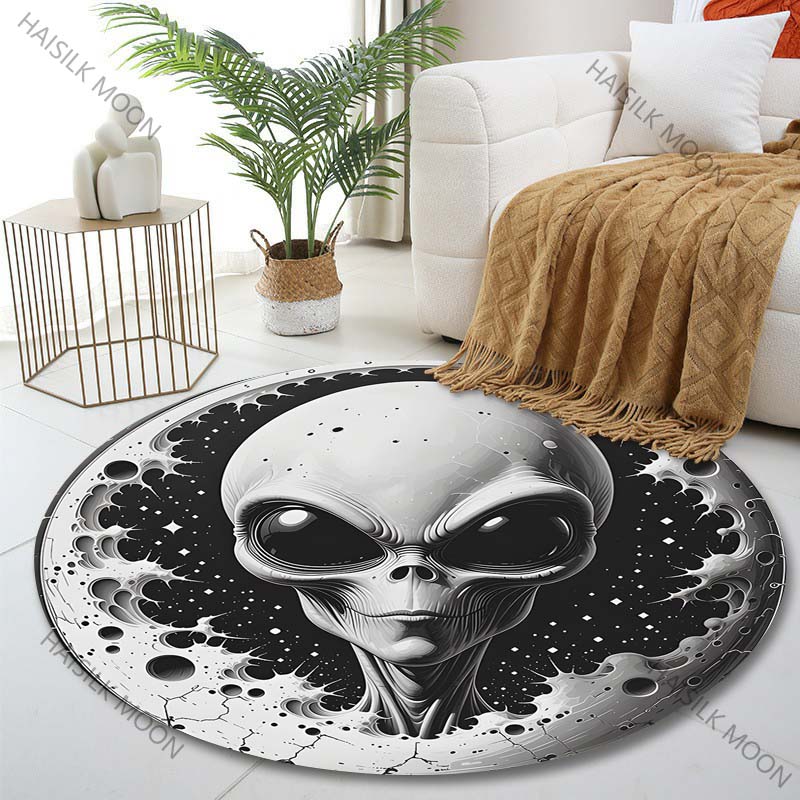 Karpet Bulat Motif Alien di Bu - Printing On Commercial ulasan dan harga