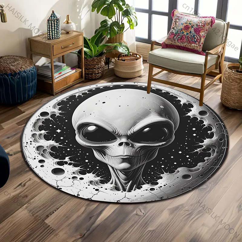 Karpet Bulat Motif Alien di Bu - Printing On Commercial ulasan dan harga