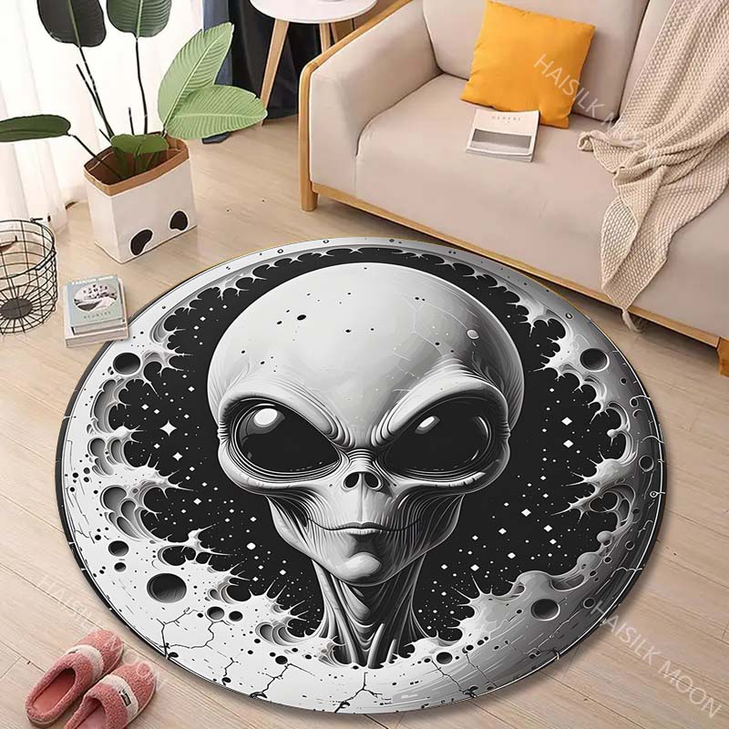 Karpet Bulat Motif Alien di Bu - Printing On Commercial ulasan dan harga