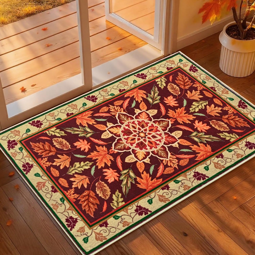 Karpet Ruang Tamu Motif Daun M - Printing On Commercial ulasan dan harga