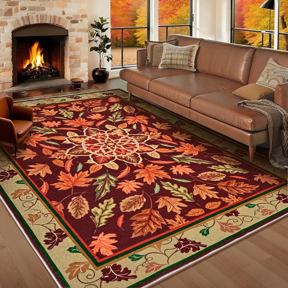 Karpet Ruang Tamu Motif Daun M - Printing On Commercial ulasan dan harga